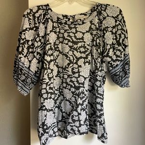 Anthropologie Block Print Top